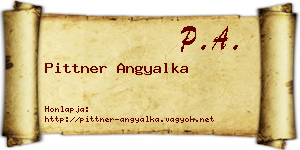 Pittner Angyalka névjegykártya